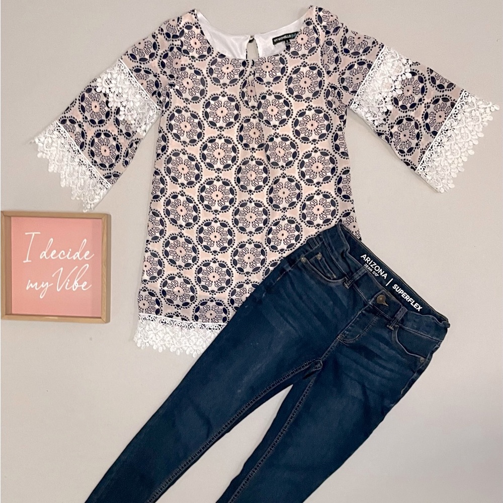 My Michelle Girls top with Arizona Jean Co. Jeggings